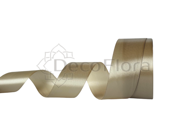 Лента атласная 5cm*25ярд - 123 - бежевая 
